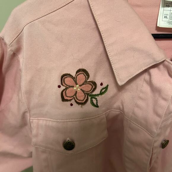Disney Minnie Mouse Embroidered Pink Jacket Women’s XL - Picture 3 of 6